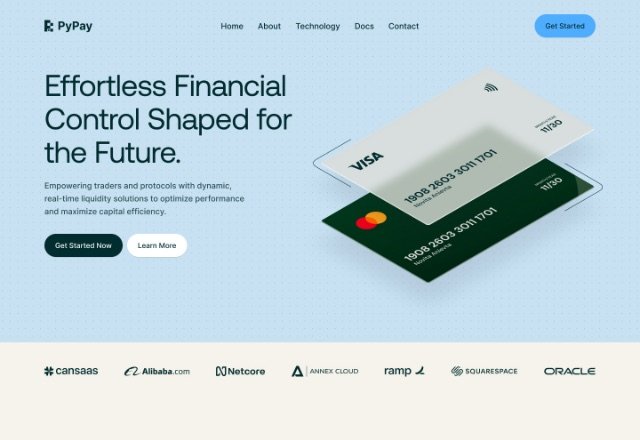 PyPay payments landing page