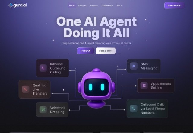 gurd.ai AI agent landing page